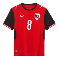 Camiseta Austria David Alaba #8 Primera Equipación Replica Mundial 2026 mangas cortas